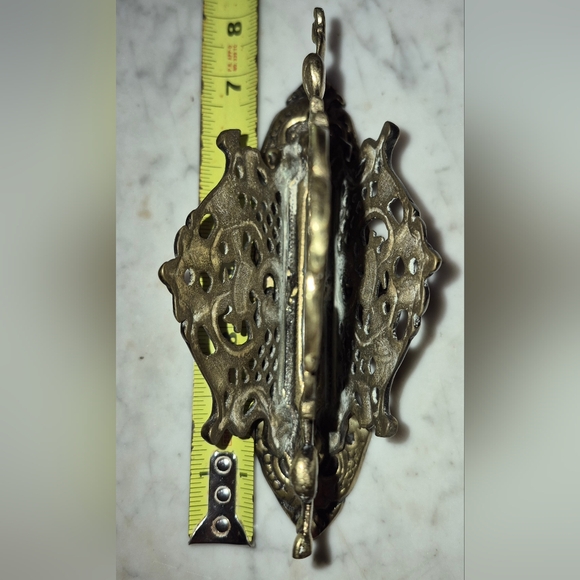 Vintage 1960s Brass Filigree Cherub Bill Letter Napkin Holder Organizer MCM - Picture 3 of 4